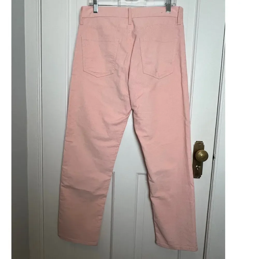 J.Crew Pink Corduroy Pants Classic Straight Leg Preppy Men's W 30 L 30 FLAW